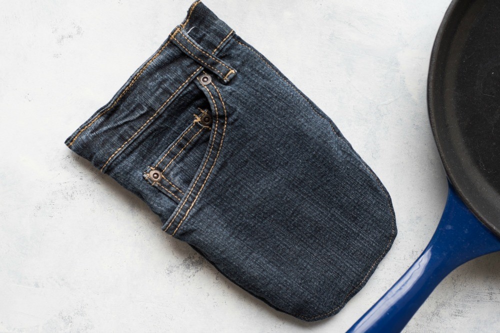 upcycle denim shorts
